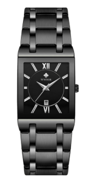 Montre WWOOR rectangle métal noir